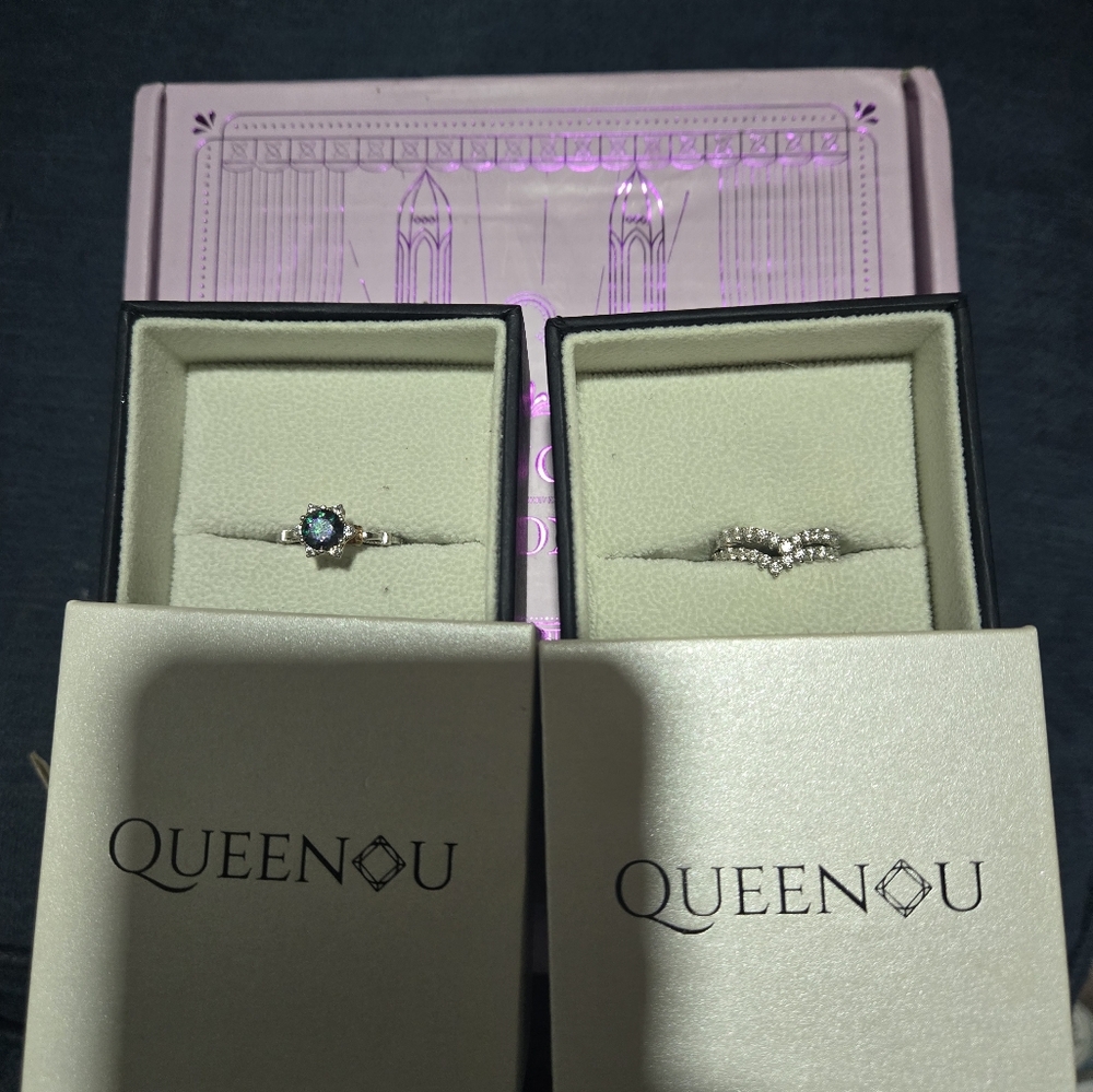 Beautiful Aurora Princess Cut Ring And Wrap (Size 7)